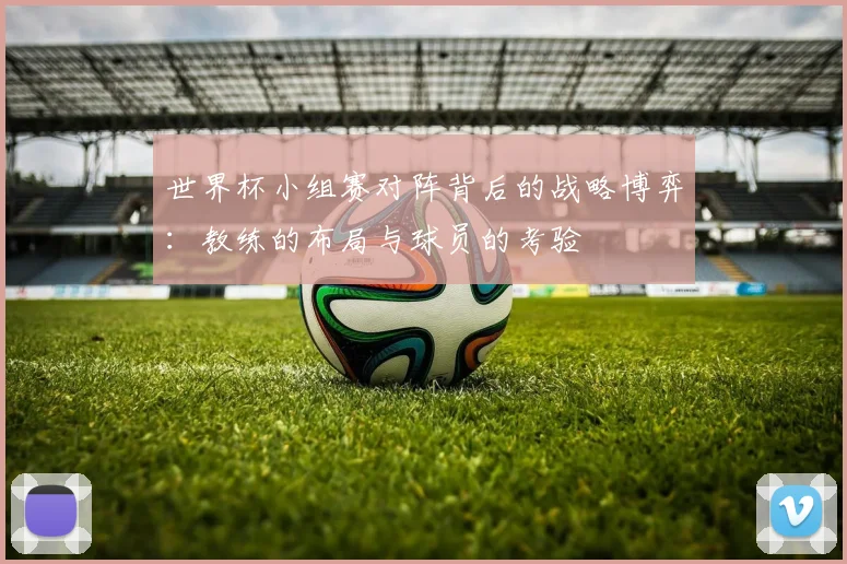 世界杯小组赛对阵背后的战略博弈:教练的布局与球员的考验