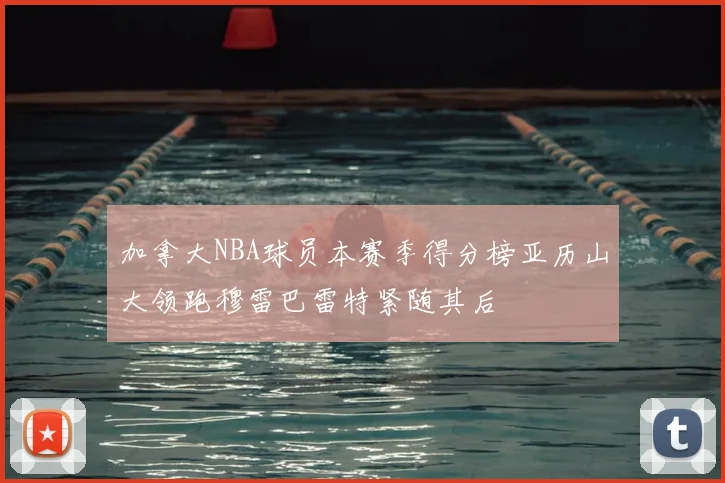加拿大NBA球员本赛季得分榜亚历山大领跑穆雷巴雷特紧随其后